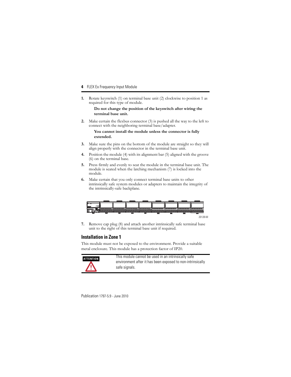 Installation in zone 1 | Rockwell Automation 1797-IJ2 FLEX Ex Frequency Input Module User Manual | Page 4 / 32