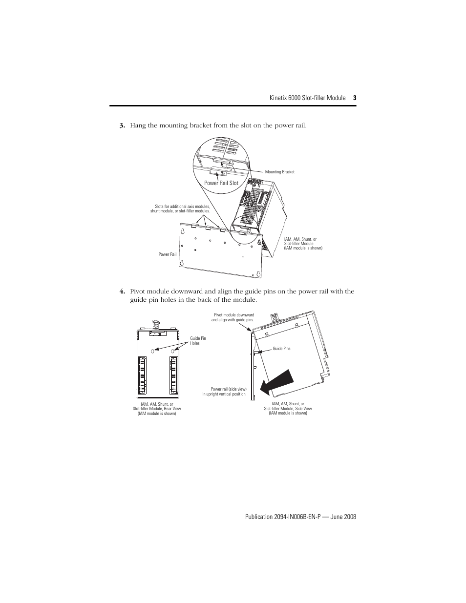 Rockwell Automation 2094-PRF Kinetix 6000 Slot-filler Module Install User Manual | Page 3 / 4