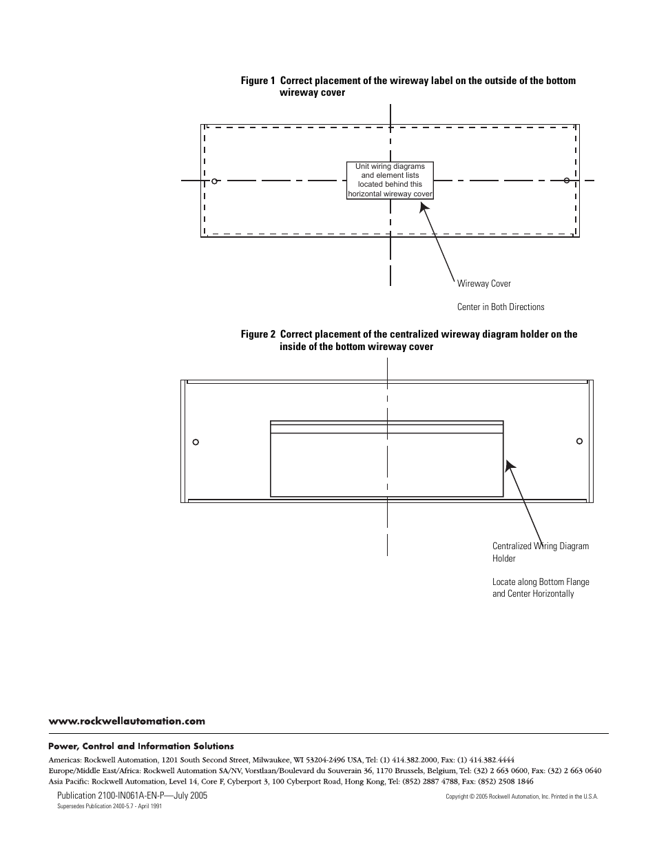 Rockwell Automation 2100 CENTERLINE MCCs Installing A Centralized Wiring Diagram Holder User Manual | Page 2 / 2