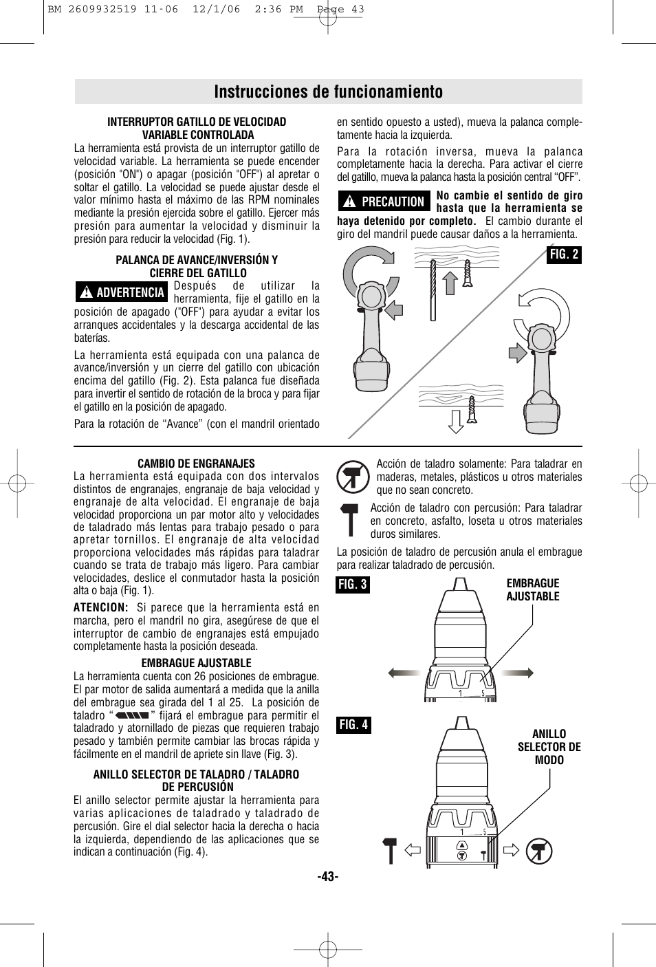Instrucciones de funcionamiento | Bosch 15618 User Manual | Page 43 / 56