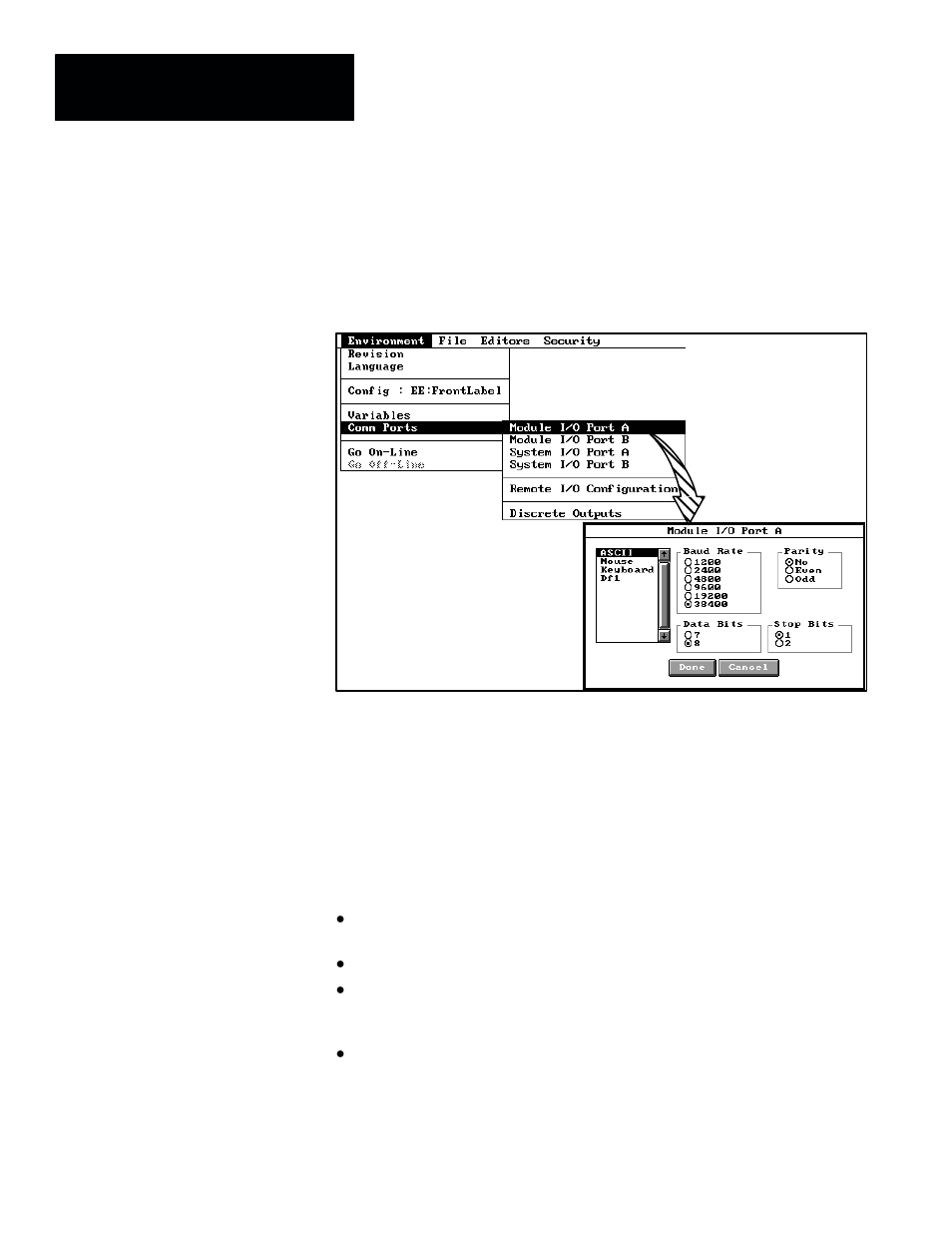 Rs-232 serial port setup, Rs–232 serial port setup | Rockwell Automation 5370-CVIM2 Module User Manual | Page 496 / 564