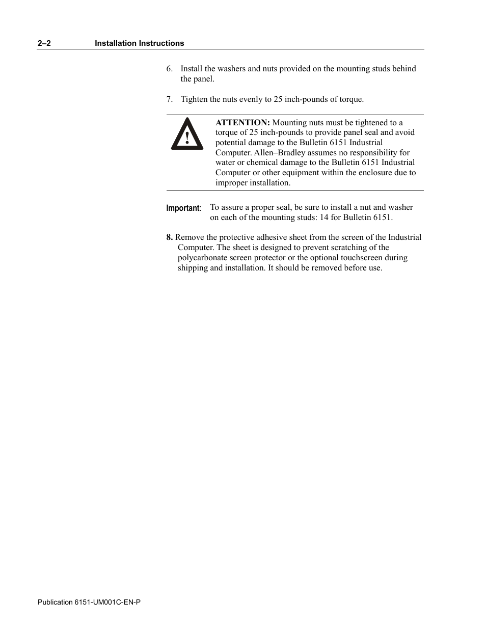 Rockwell Automation 6151 Industrial Computer User Manual | Page 12 / 32