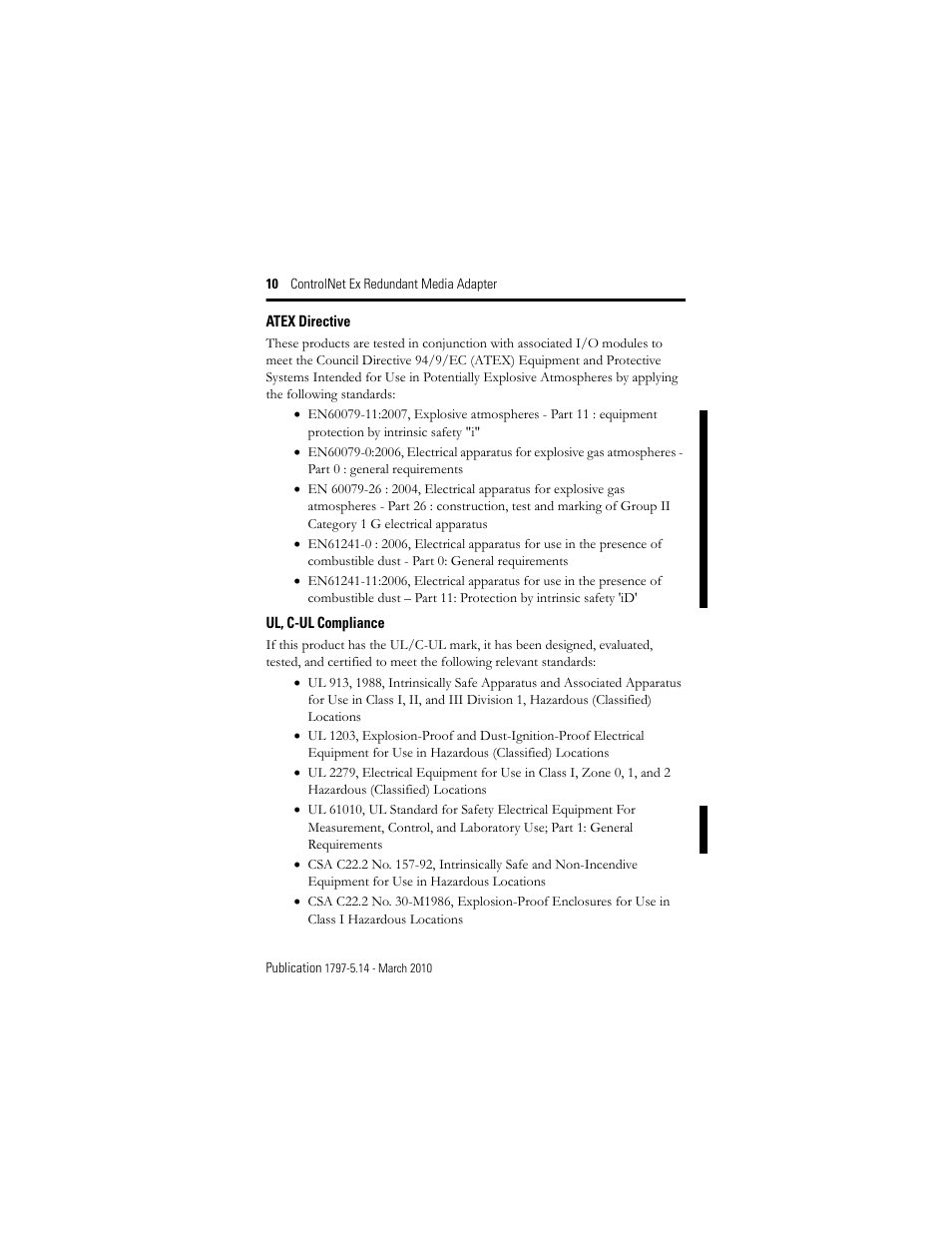 Rockwell Automation 1797-ACNR15 ControlNet Ex Redundant Media Adapter User Manual | Page 10 / 32