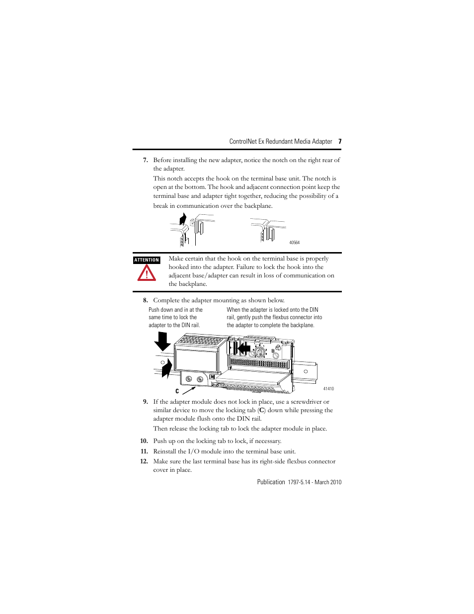 Rockwell Automation 1797-ACNR15 ControlNet Ex Redundant Media Adapter User Manual | Page 7 / 32