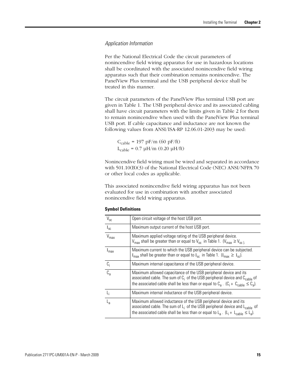 Application information | Rockwell Automation 2711PC-xxxx PanelView Plus Compact User Manual User Manual | Page 15 / 132