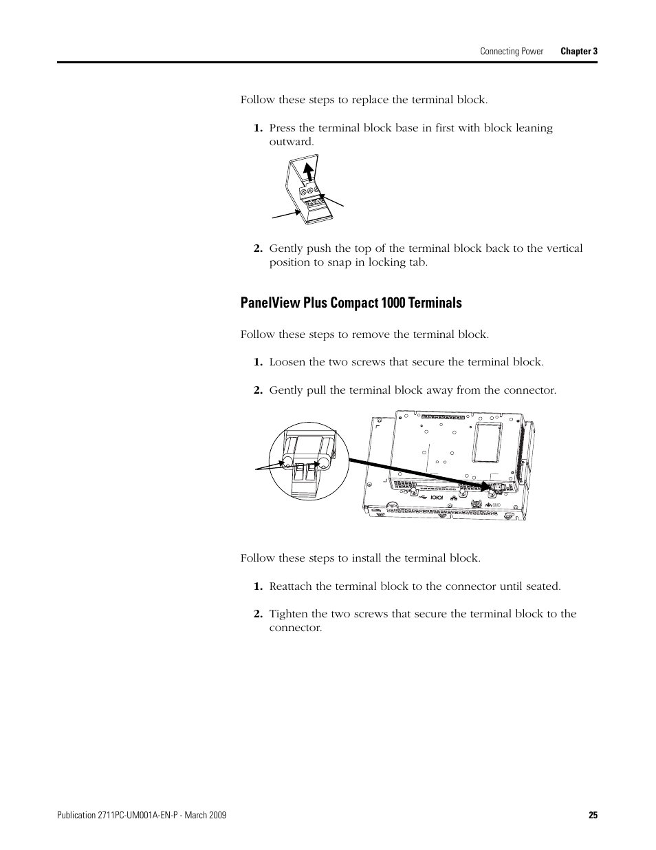 Panelview plus compact 1000 terminals | Rockwell Automation 2711PC-xxxx PanelView Plus Compact User Manual User Manual | Page 25 / 132