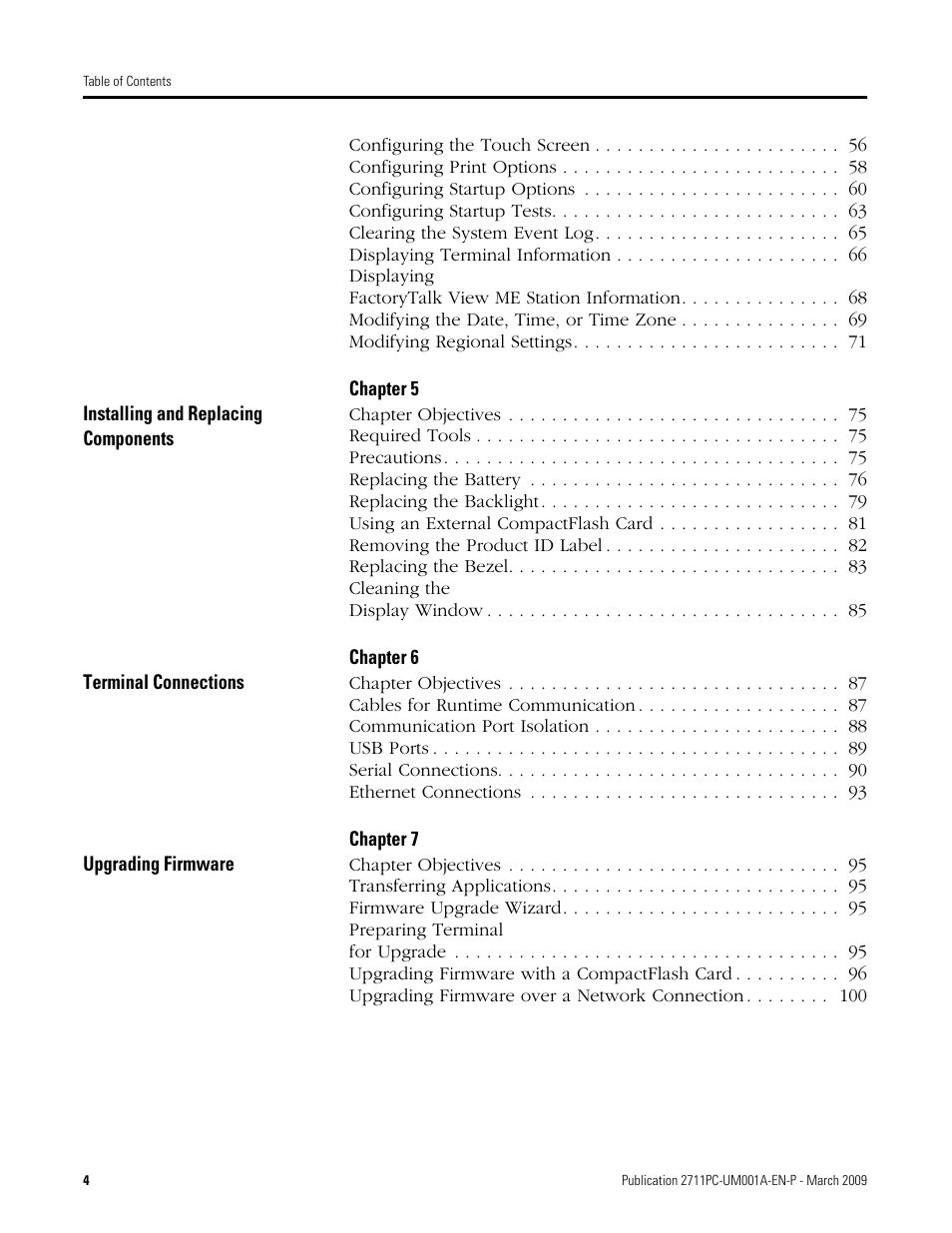 Rockwell Automation 2711PC-xxxx PanelView Plus Compact User Manual User Manual | Page 4 / 132