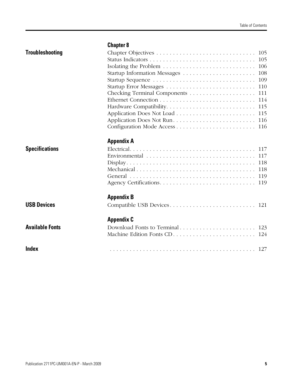 Rockwell Automation 2711PC-xxxx PanelView Plus Compact User Manual User Manual | Page 5 / 132