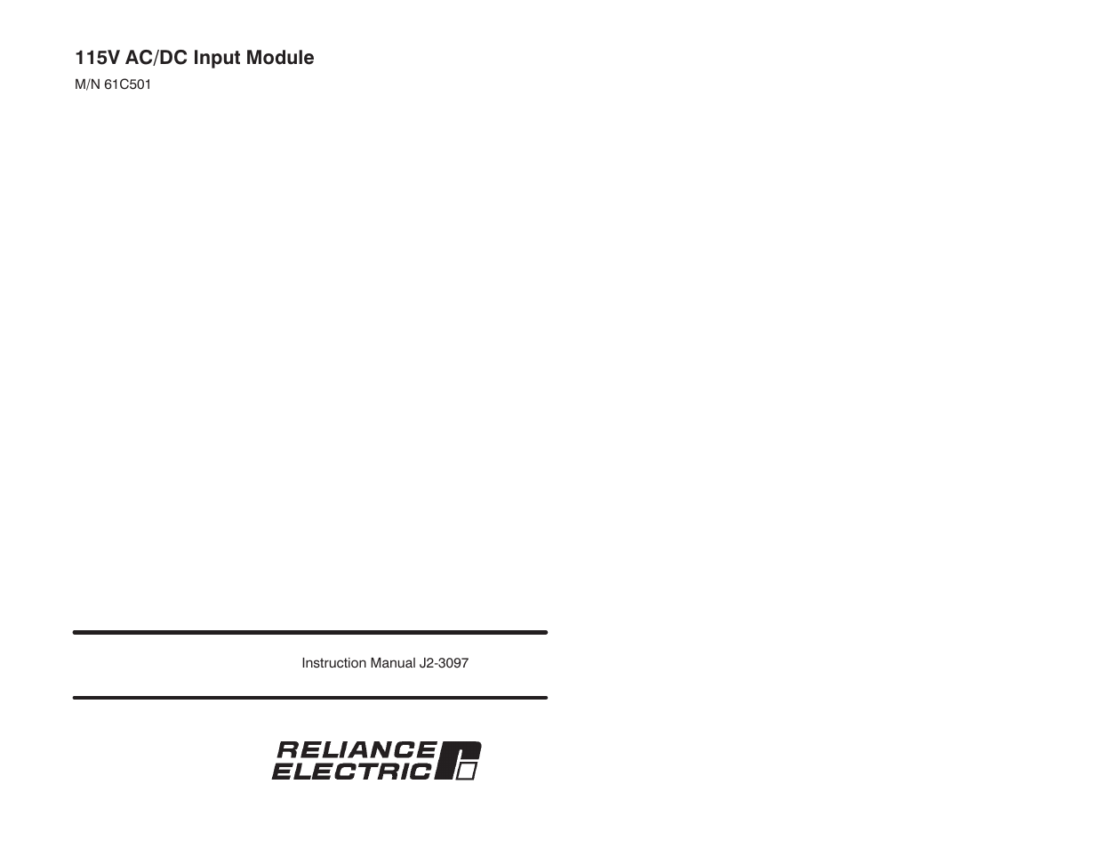 Rockwell Automation 61C501 AutoMax/AutoMate 115V Input Module User Manual | 38 pages