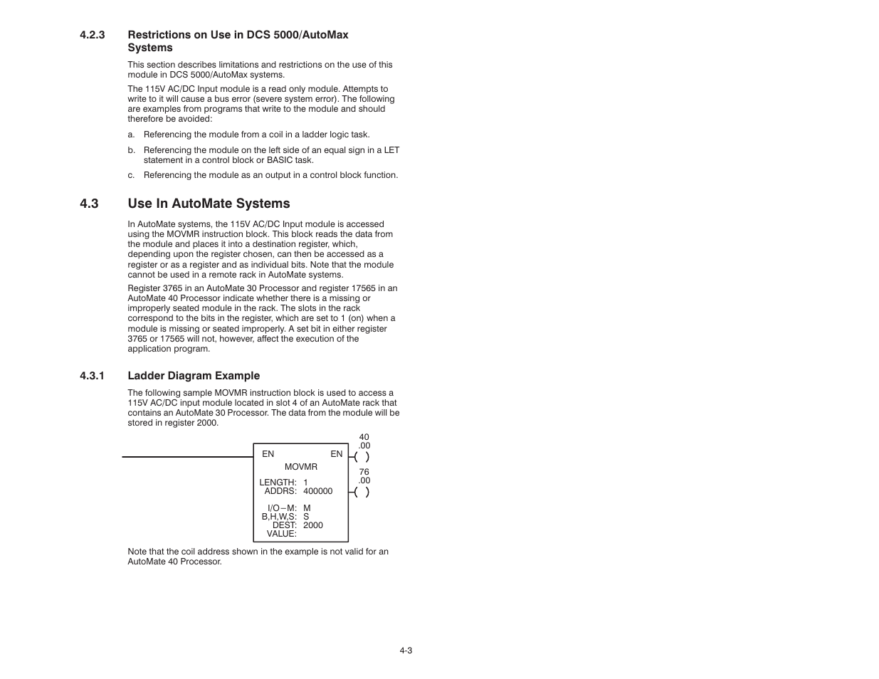 3 use in automate systems | Rockwell Automation 61C501 AutoMax/AutoMate 115V Input Module User Manual | Page 17 / 38