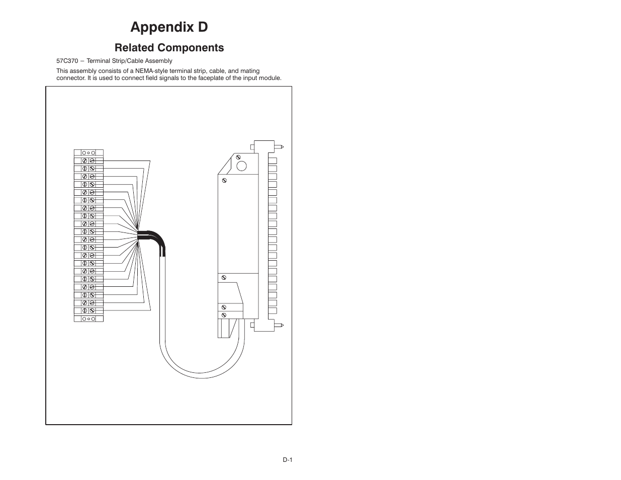 D related components, Appendix d | Rockwell Automation 61C501 AutoMax/AutoMate 115V Input Module User Manual | Page 29 / 38