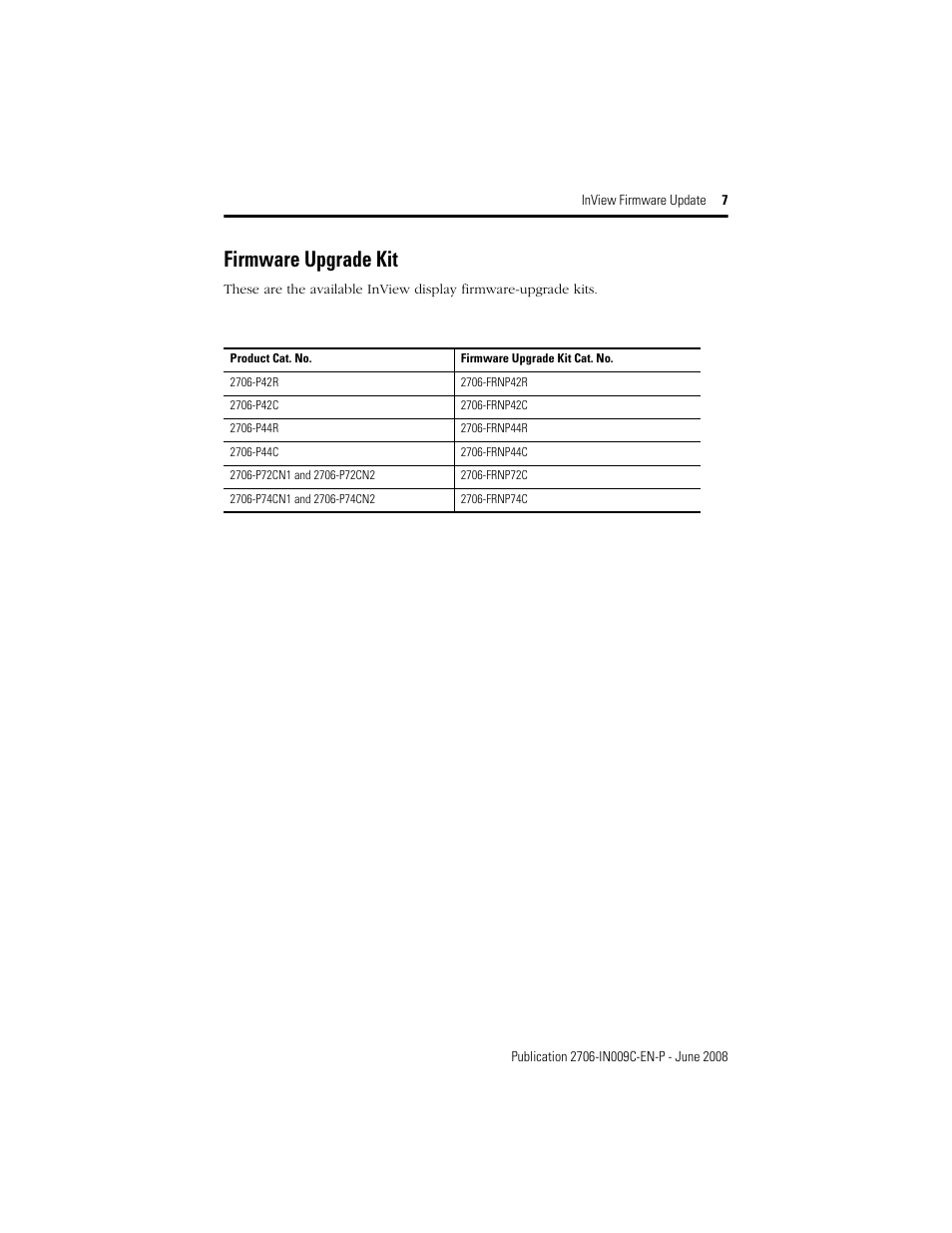 Firmware upgrade kit | Rockwell Automation 2706-P72_P74_P42_P44 Inview Display Firmware Upgrade User Manual | Page 7 / 8