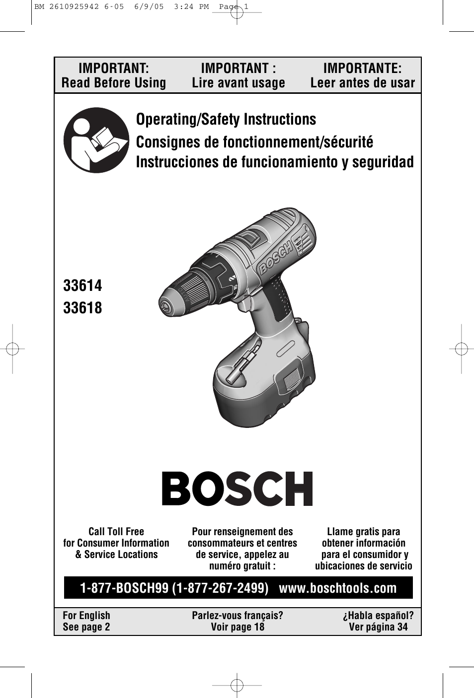 Bosch 33614 User Manual | 52 pages