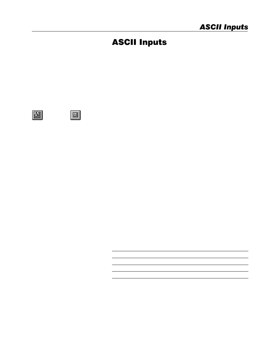 Ascii inputs, About ascii inputs | Rockwell Automation 2711E-ND1 Reference Manual PanelBuilder 1400e User Manual | Page 18 / 201