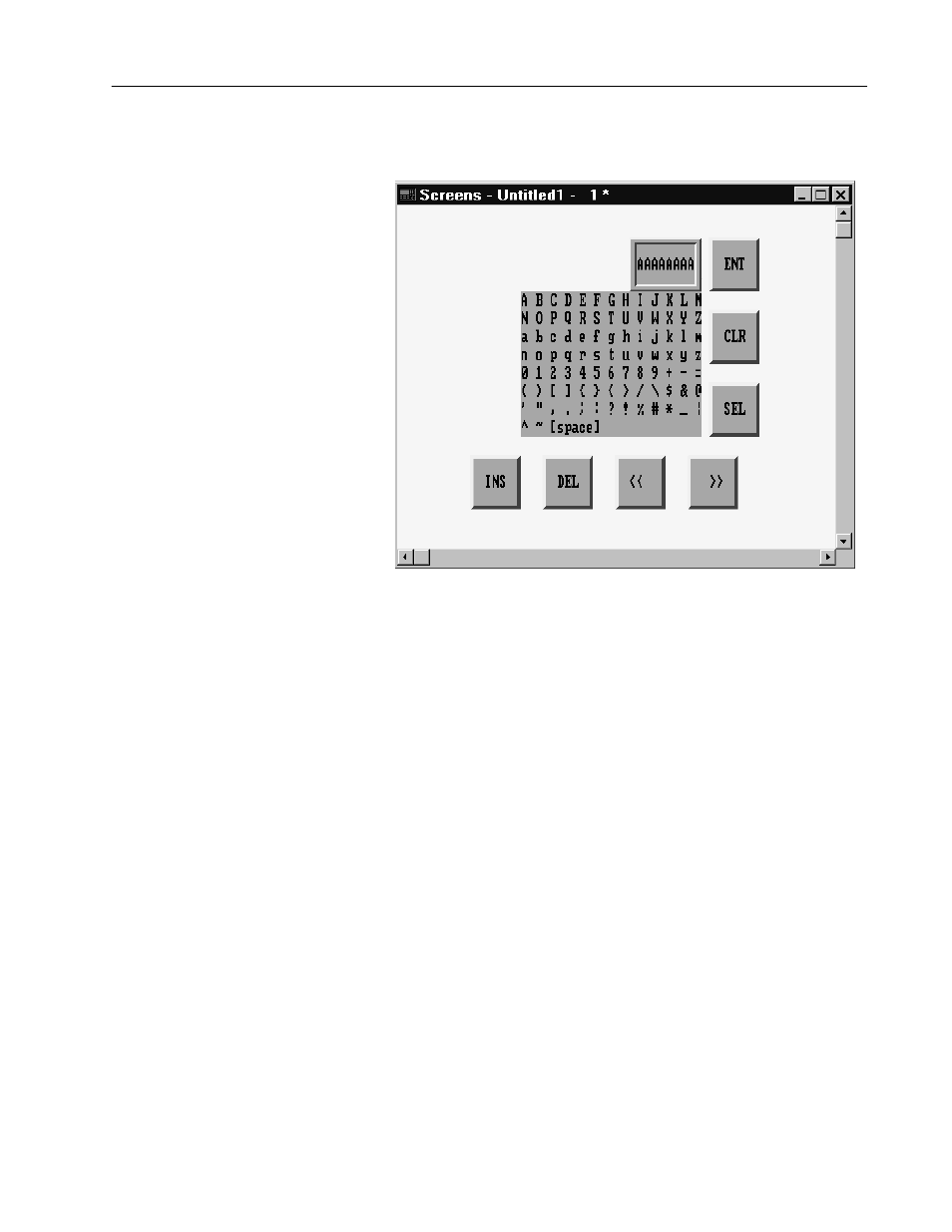 Buttons of the ascii input object | Rockwell Automation 2711E-ND1 Reference Manual PanelBuilder 1400e User Manual | Page 20 / 201