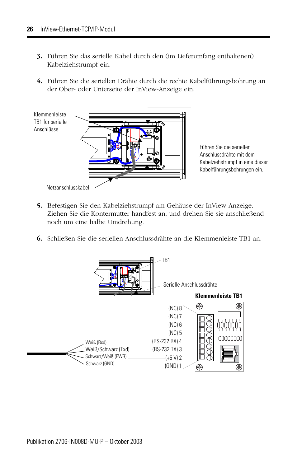 Rockwell Automation 2706-PENET1 InView Ethernet TCP/IP Module User Manual | Page 26 / 64