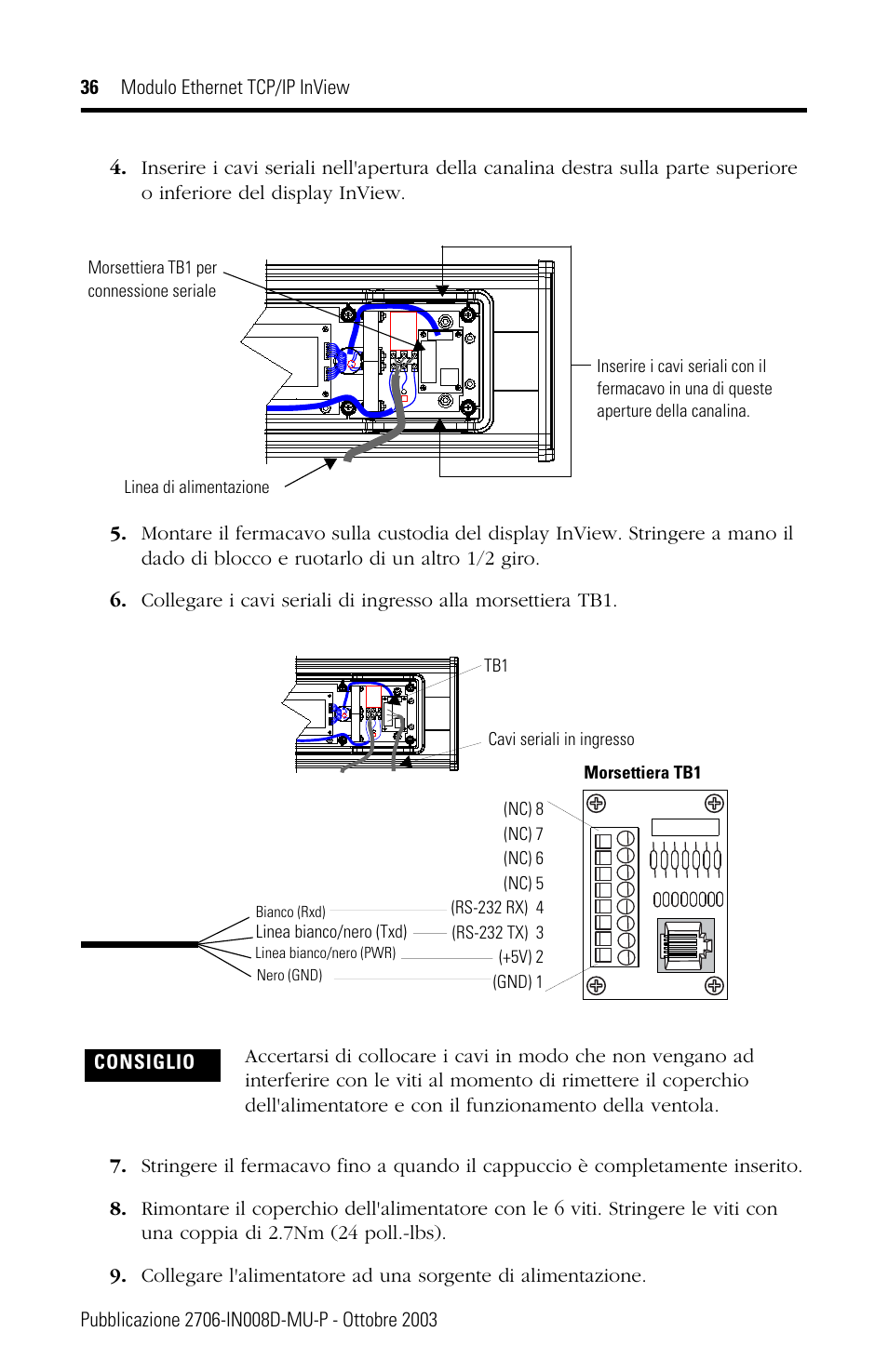 Rockwell Automation 2706-PENET1 InView Ethernet TCP/IP Module User Manual | Page 36 / 64