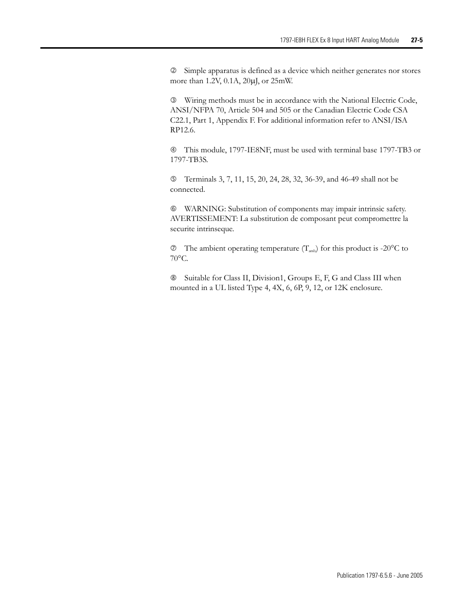 Rockwell Automation 1797-XXX FLEX Ex System Certification Reference Manual User Manual | Page 131 / 252