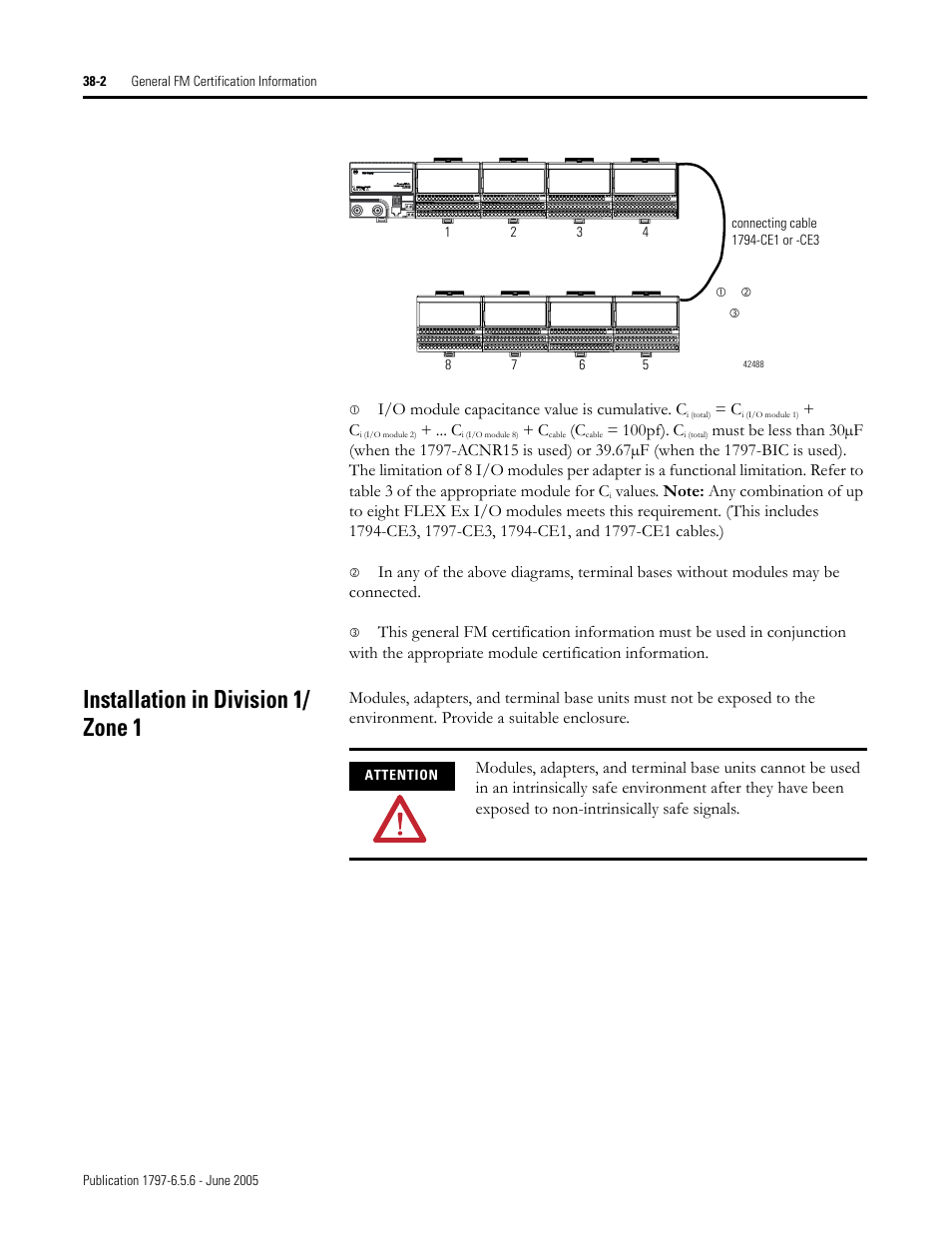 Installation in division 1/ zone 1, Installation in division 1/ zone 1 -2 | Rockwell Automation 1797-XXX FLEX Ex System Certification Reference Manual User Manual | Page 174 / 252