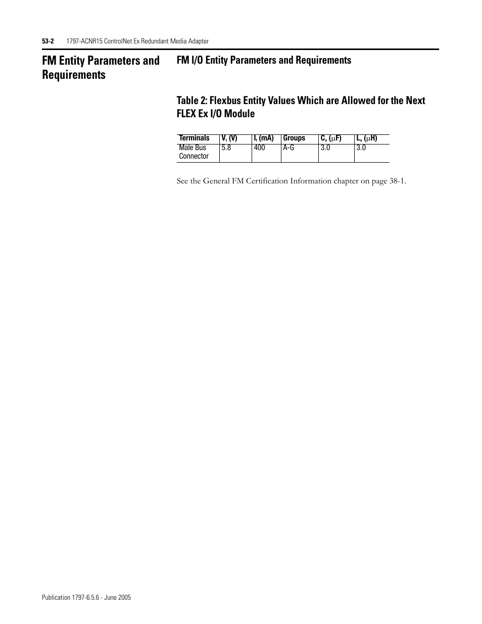 Fm entity parameters and requirements, Fm entity parameters and requirements -2 | Rockwell Automation 1797-XXX FLEX Ex System Certification Reference Manual User Manual | Page 240 / 252
