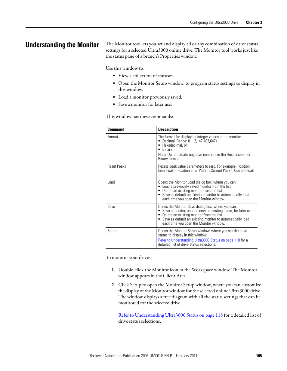 Understanding the monitor | Rockwell Automation 2098-UWCPRG Ultraware Software User Manual User Manual | Page 103 / 354