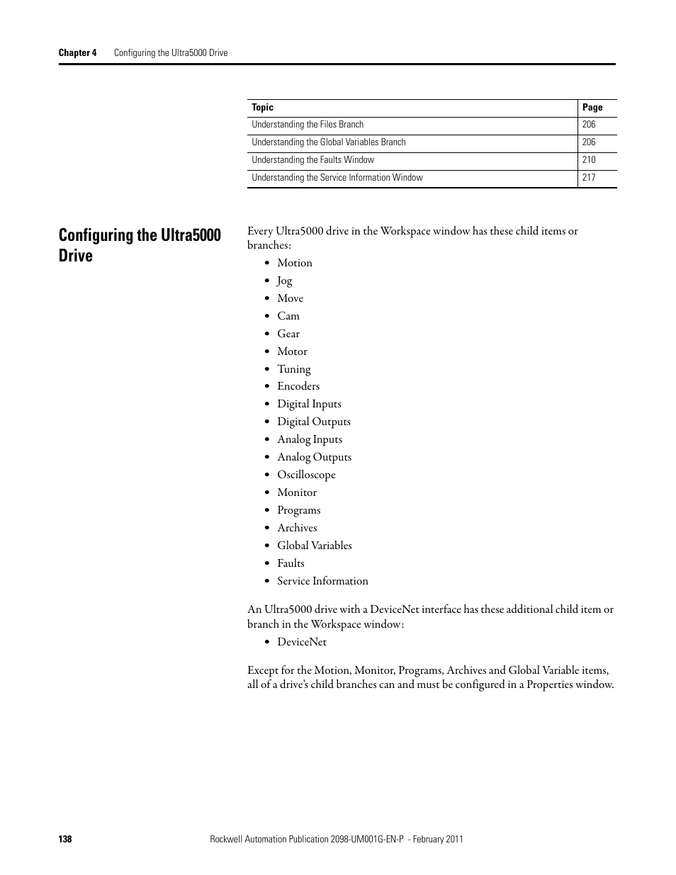 Configuring the ultra5000 drive | Rockwell Automation 2098-UWCPRG Ultraware Software User Manual User Manual | Page 136 / 354