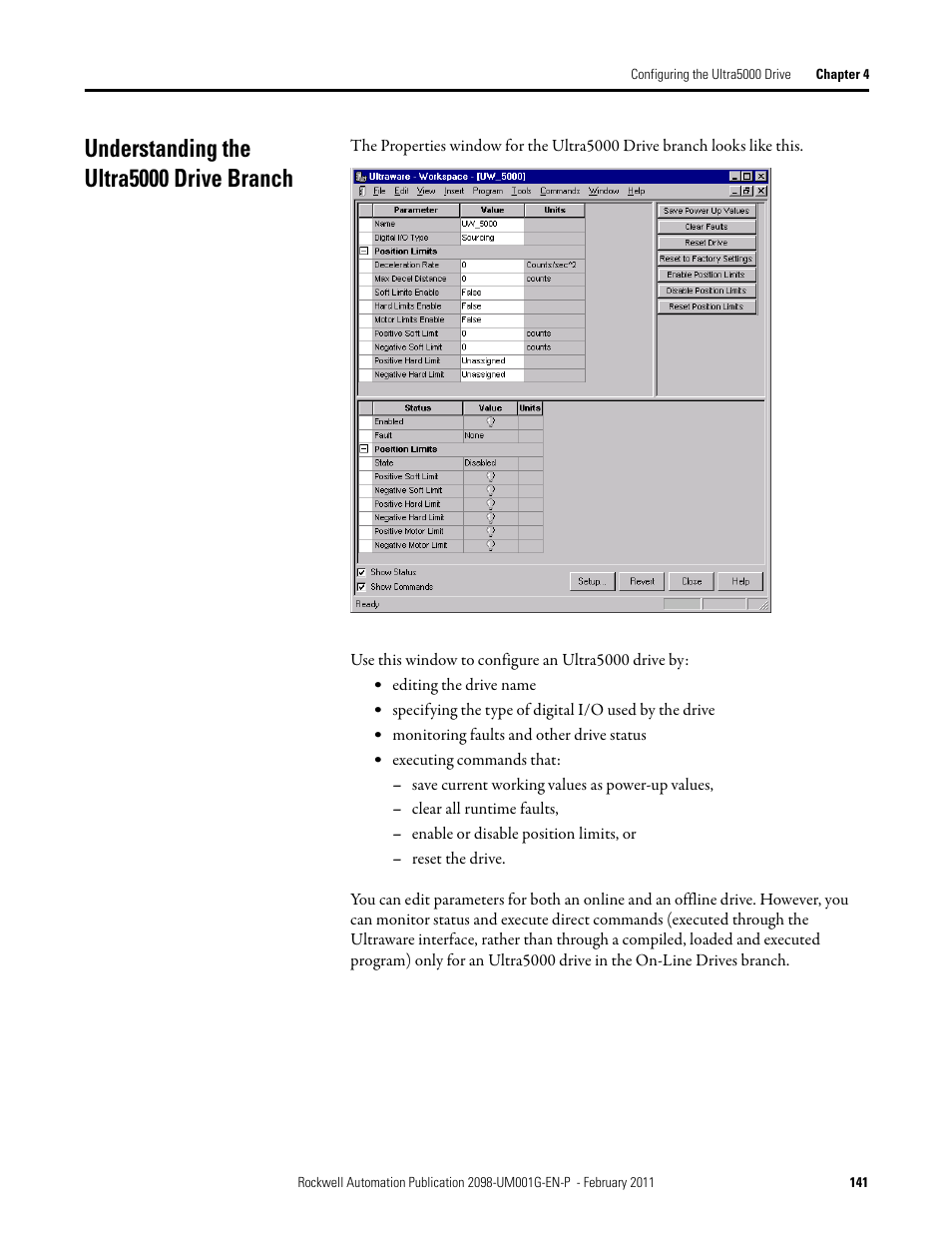 Understanding the ultra5000 drive branch | Rockwell Automation 2098-UWCPRG Ultraware Software User Manual User Manual | Page 139 / 354