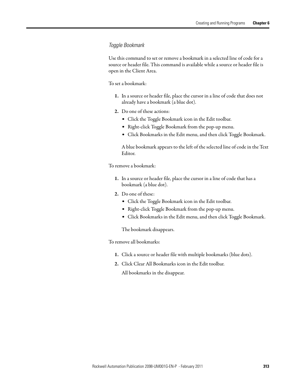 Toggle bookmark | Rockwell Automation 2098-UWCPRG Ultraware Software User Manual User Manual | Page 311 / 354