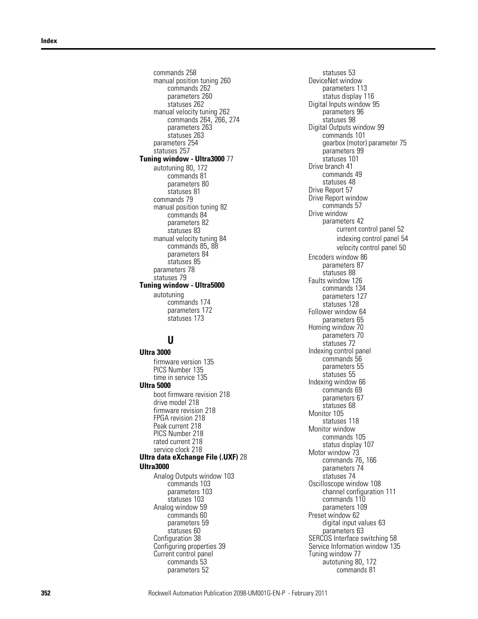 Rockwell Automation 2098-UWCPRG Ultraware Software User Manual User Manual | Page 350 / 354