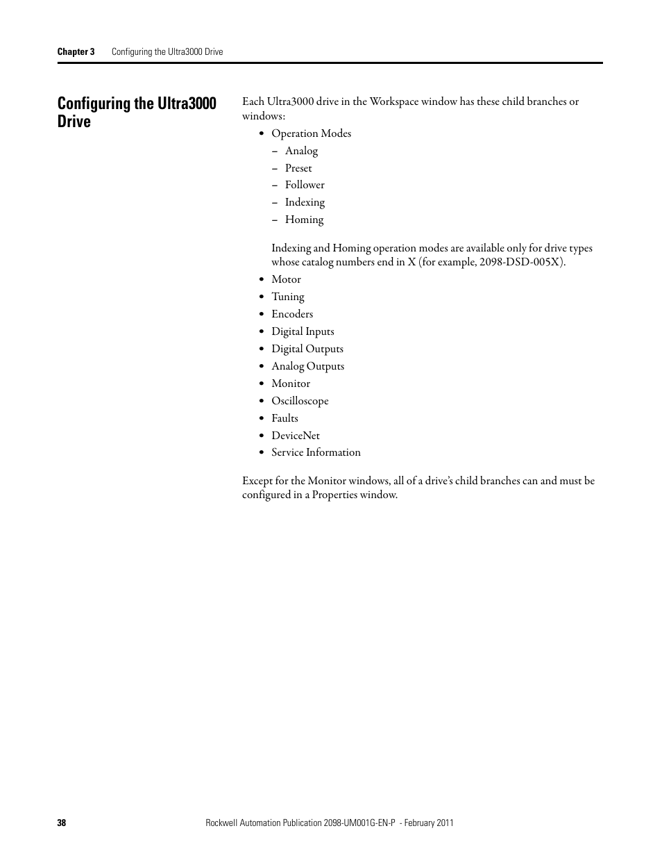 Configuring the ultra3000 drive | Rockwell Automation 2098-UWCPRG Ultraware Software User Manual User Manual | Page 36 / 354