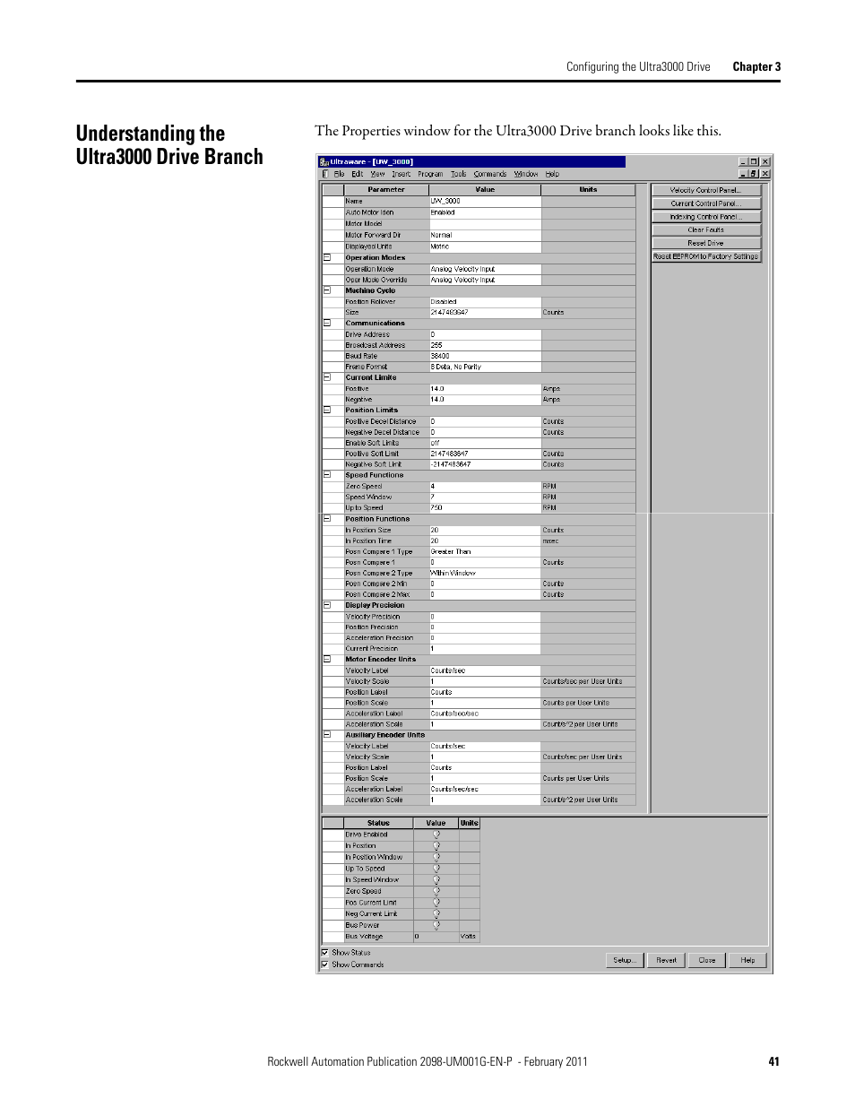 Understanding the ultra3000 drive branch | Rockwell Automation 2098-UWCPRG Ultraware Software User Manual User Manual | Page 39 / 354