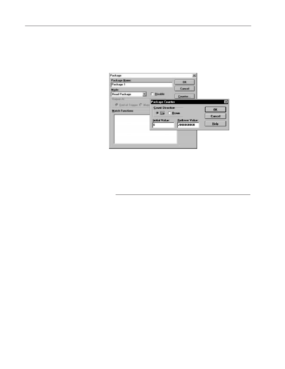 Configuring the package counter | Rockwell Automation 2755 AdaptaScan Software User Manual | Page 170 / 224