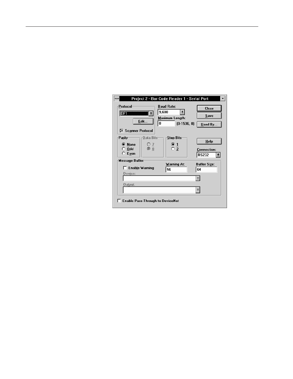 Dde through the adaptascan rs-232 port | Rockwell Automation 2755 AdaptaScan Software User Manual | Page 193 / 224