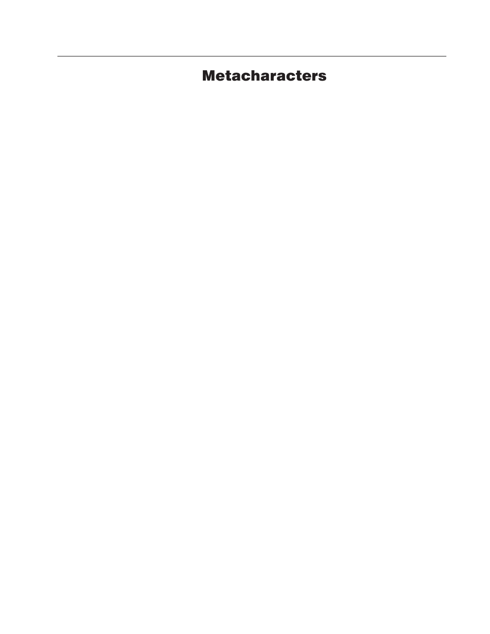 C - metacharacters, Objectives, Description | Rockwell Automation 2755 AdaptaScan Software User Manual | Page 201 / 224