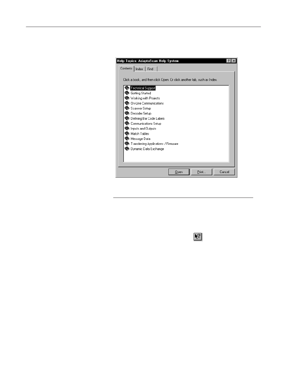 Help | Rockwell Automation 2755 AdaptaScan Software User Manual | Page 38 / 224
