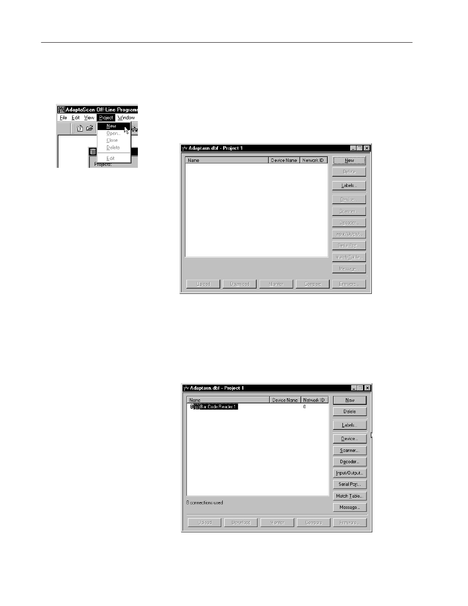 Creating a project, Creating a new reader configuration | Rockwell Automation 2755 AdaptaScan Software User Manual | Page 55 / 224