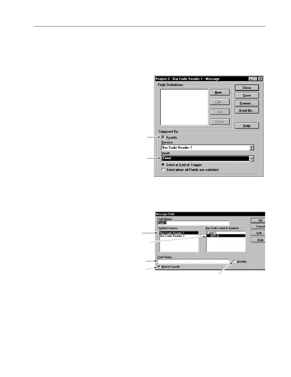 Configuring message output | Rockwell Automation 2755 AdaptaScan Software User Manual | Page 70 / 224