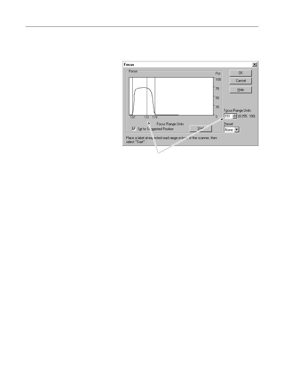 Focus options | Rockwell Automation 2755 AdaptaScan Software User Manual | Page 80 / 224