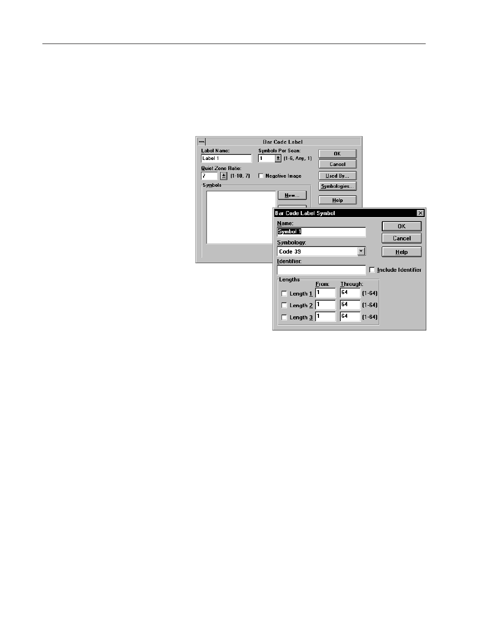 Defining symbols for a bar code label | Rockwell Automation 2755 AdaptaScan Software User Manual | Page 90 / 224
