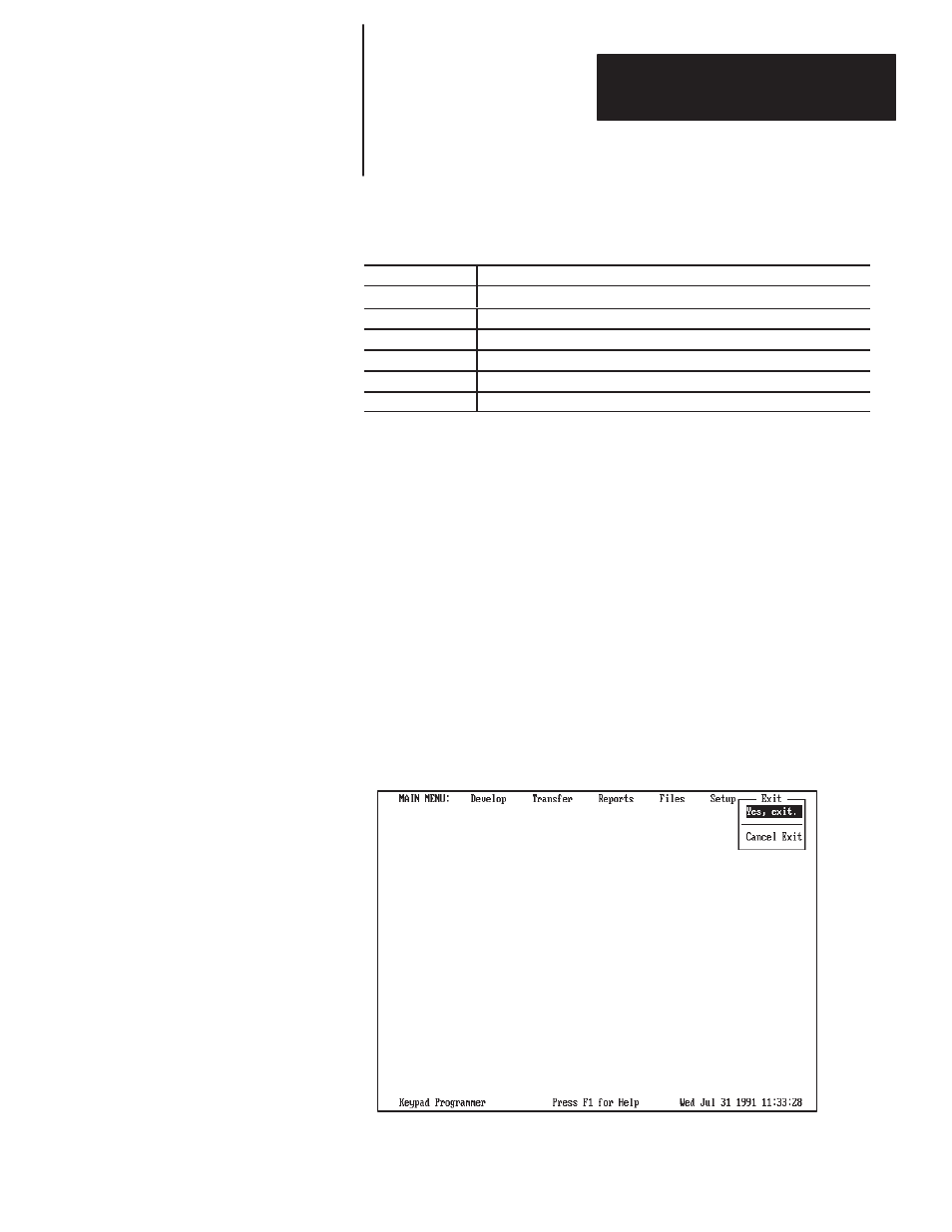 Program messages, Audible beep, Exiting the software | Program messages audible beep exiting the software | Rockwell Automation 2705-ND1 Keypad Development Software User Manual | Page 22 / 123