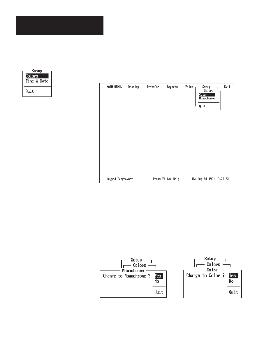 Setting the display color | Rockwell Automation 2705-ND1 Keypad Development Software User Manual | Page 25 / 123