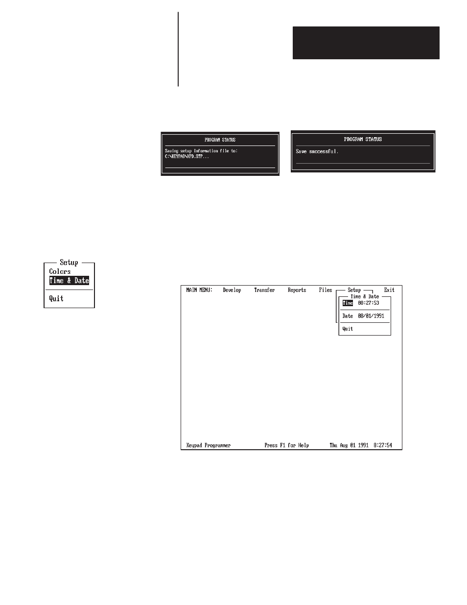 Setting the computer clock | Rockwell Automation 2705-ND1 Keypad Development Software User Manual | Page 26 / 123