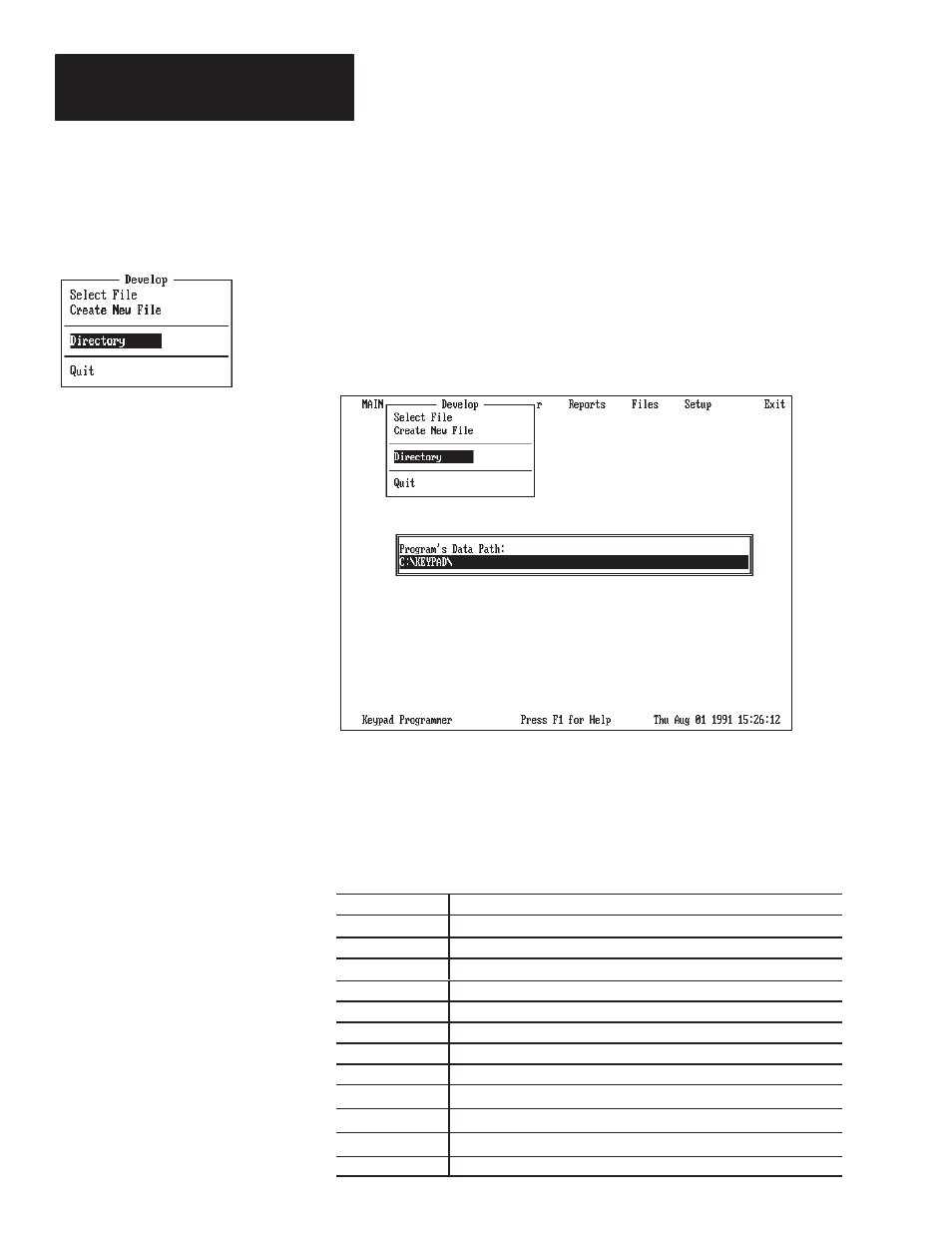 Changing to another directory | Rockwell Automation 2705-ND1 Keypad Development Software User Manual | Page 30 / 123