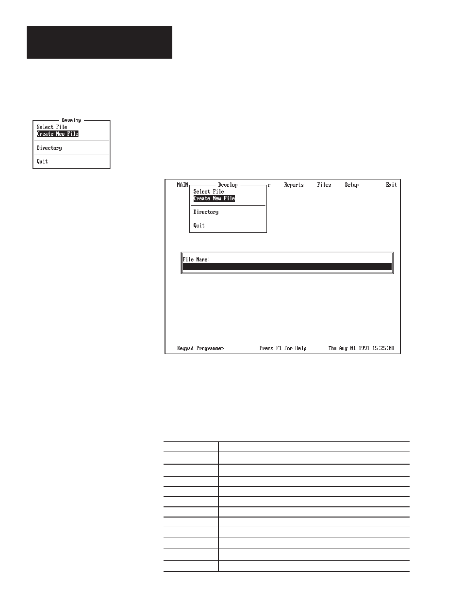 Creating a new file | Rockwell Automation 2705-ND1 Keypad Development Software User Manual | Page 32 / 123