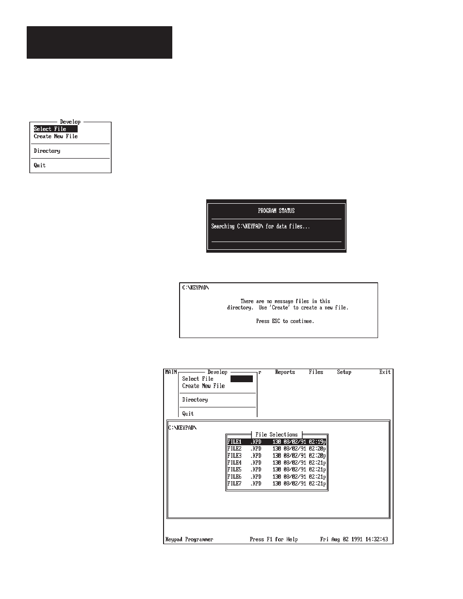 Selecting a file | Rockwell Automation 2705-ND1 Keypad Development Software User Manual | Page 34 / 123