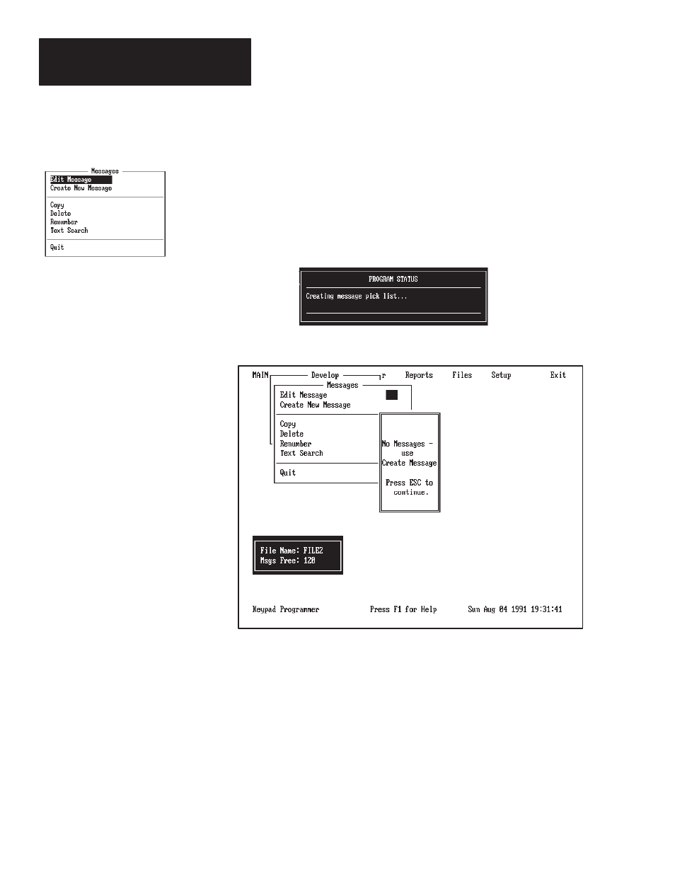 Editing a message | Rockwell Automation 2705-ND1 Keypad Development Software User Manual | Page 43 / 123