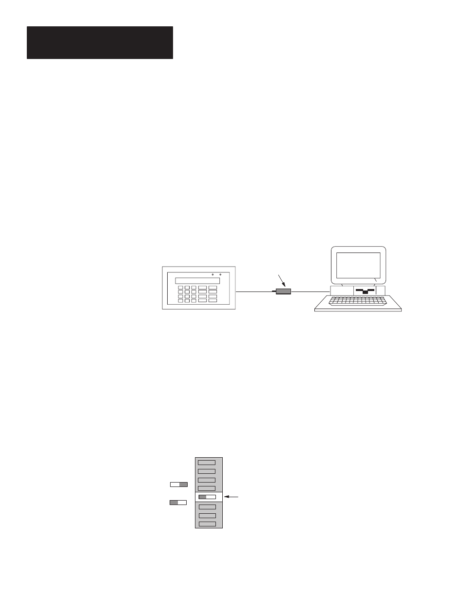 Connecting computer to keypad module, Setting dip switch on keypad module | Rockwell Automation 2705-ND1 Keypad Development Software User Manual | Page 75 / 123