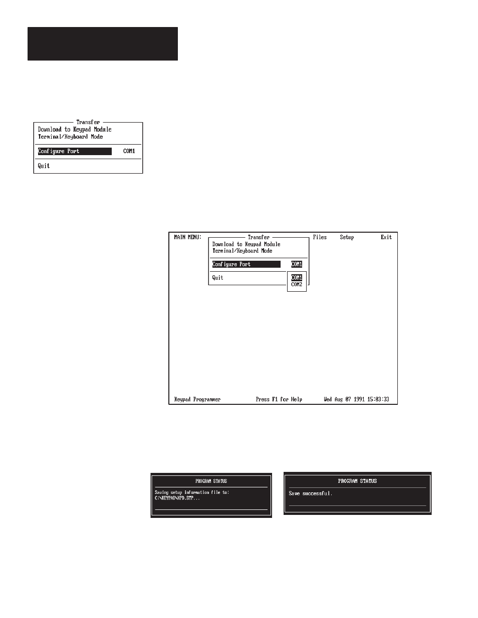 Selecting a port | Rockwell Automation 2705-ND1 Keypad Development Software User Manual | Page 77 / 123