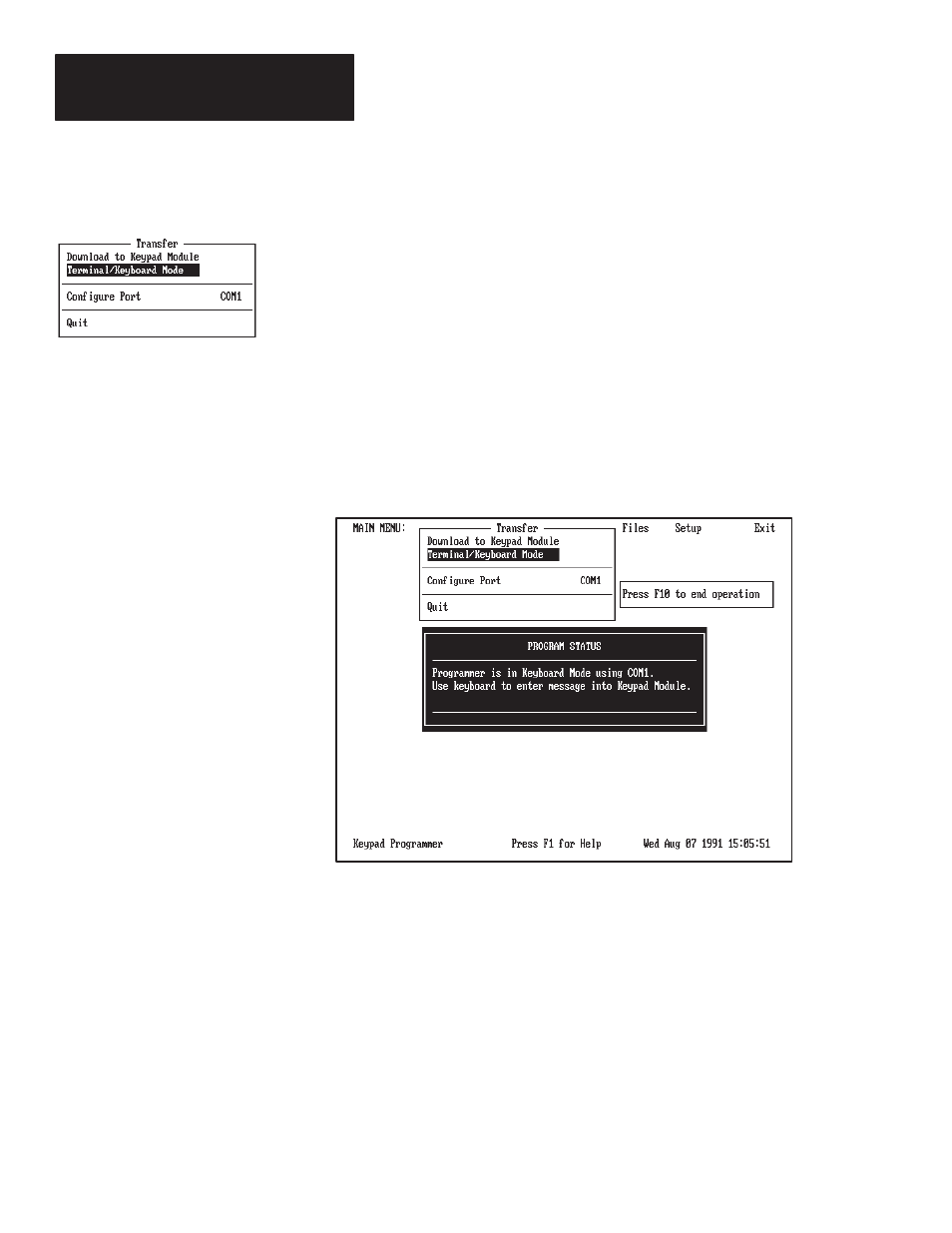 Using terminal mode | Rockwell Automation 2705-ND1 Keypad Development Software User Manual | Page 89 / 123