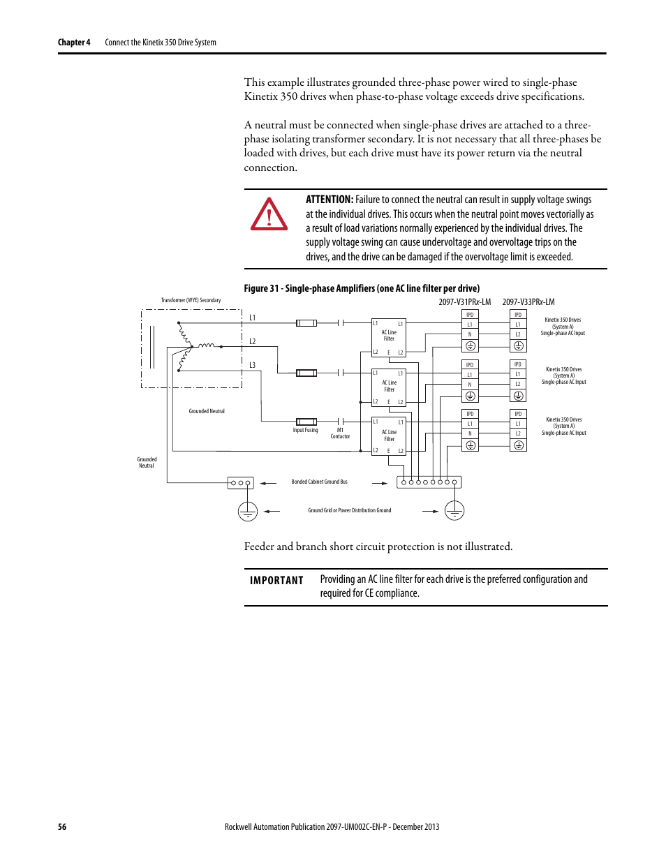 Rockwell Automation 2097-Vxxx Kinetix 350 Single-axis EtherNet/IP Servo Drive User Manual User Manual | Page 56 / 156